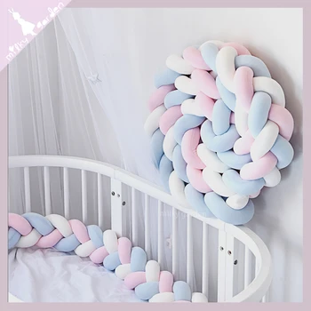 

Nordic Ins Cushion Three-strand Braided Twist Bar Knot Pillow Backrest Pillow for Bed Kids Fence Guardrail Decoration Gift FK149