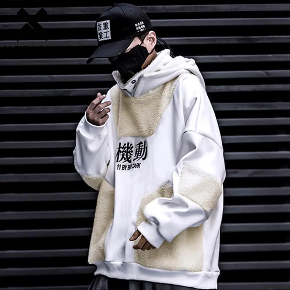 

11 BYBB'S DARK Letter Embroideried Thick Men Hoodies 2019 Streetwear Fashion Pullovers Hip Hop Casual Cotton Hooded Sweatshirts