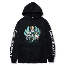 Nova genshin impacto hoodies mulheres coréia do hoodie gráfico streetwear oversized casual unisex moda harajuku anime moletom