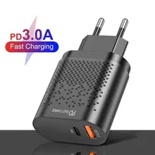 Aliexpress - Suitable for Apple Android USB and Type-c dual port 18w capacity standard Qc3.0 fast charging plug