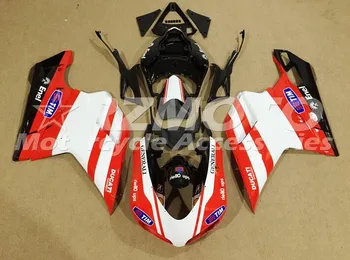 

New ABS Injection Mold Whole Fairings Kit Fit For DUCATI 848 1098 1198 07 08 09 10 11 2007-2011 bodywork set red white nice