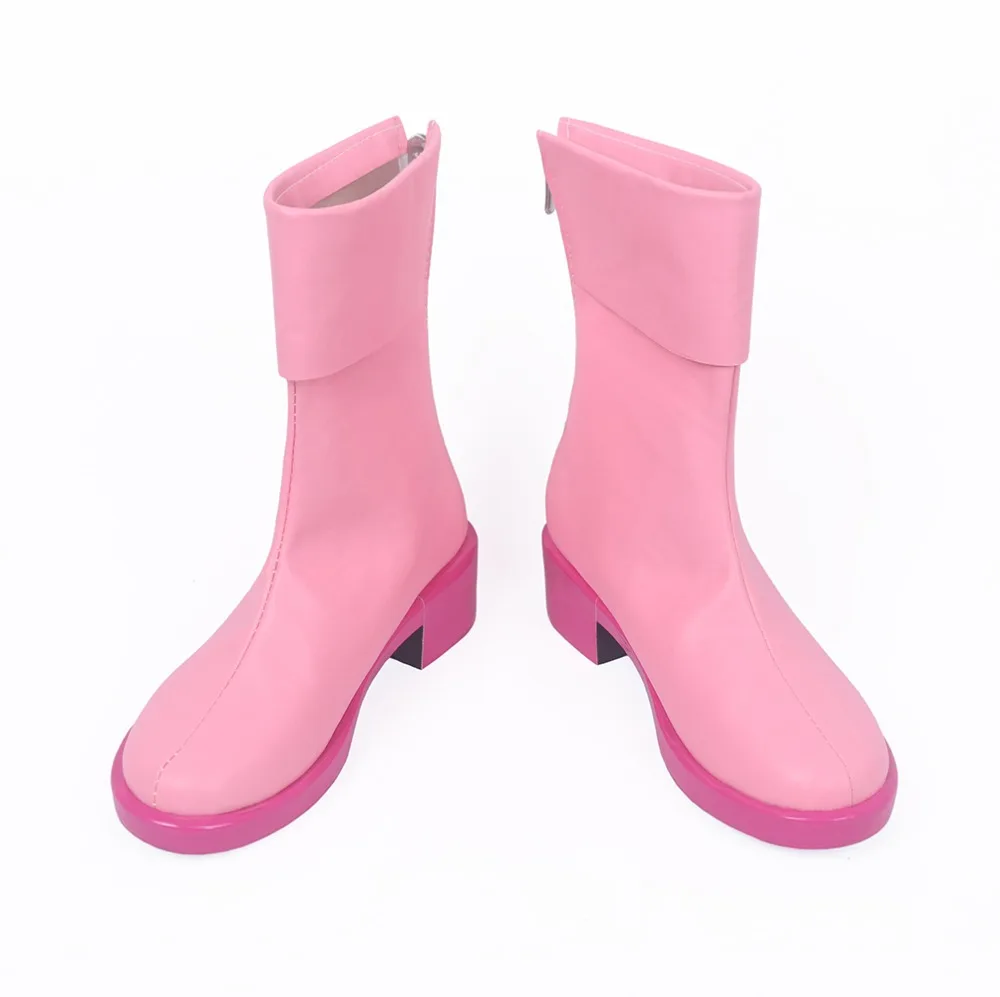 One Piece Tashigi Cosplay Boots Pink Shoes (2)