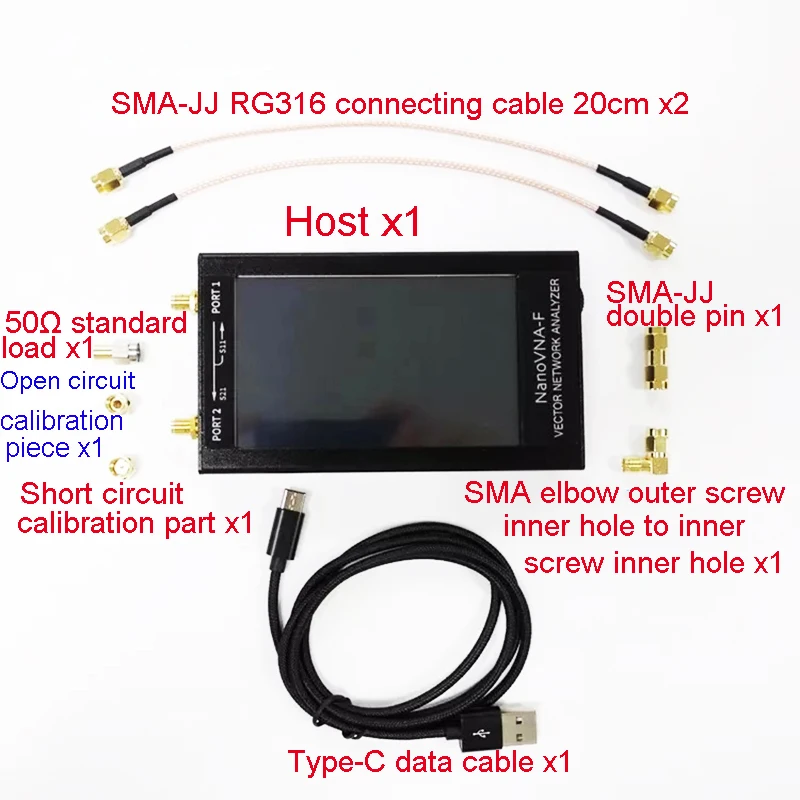 Нановна-F векторный сетевой анализатор VNA КСВ метр УКВ антенный анализатор+ 4,3 ips lcd+ металлический чехол против помех H036