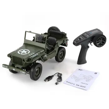 

2019 C606 1:10 RC Car 2.4G 4WD Convertible Remote Control Light Jeep Four-Wheel Drive Off-Road Military Climbing Car Kid Gift