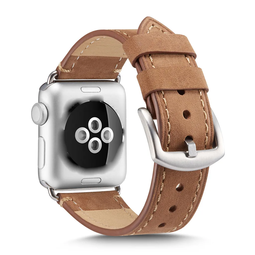 Для Apple Watch, версии Series4, версия 1, 2, 3, ремешок кожаный полосатый Ремешок Браслет 42/44 ремешок для часов, мм фитнес-трекер# G20