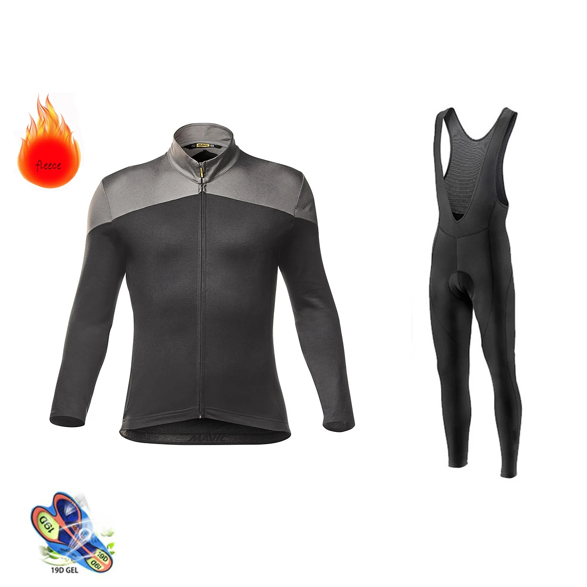 

2019 Mavic Pro team Winter Long Sleeve Cycling Jersey Set MTB Bike Clothing Uniform Thermal Fleece Bicycle Maillot Ropa Ciclismo
