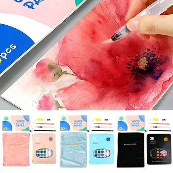 

36-Colors Portable Watercolor Painting Solid Pigment Paint Set for Kids Adults Professional Beginners Indoor Outdoor Use