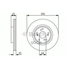 Диск Тормозной Передн Honda: Cr-V Ii(Rd_) 2.0/2.2 Ctdi 01-06 Bosch арт. 0986479R24