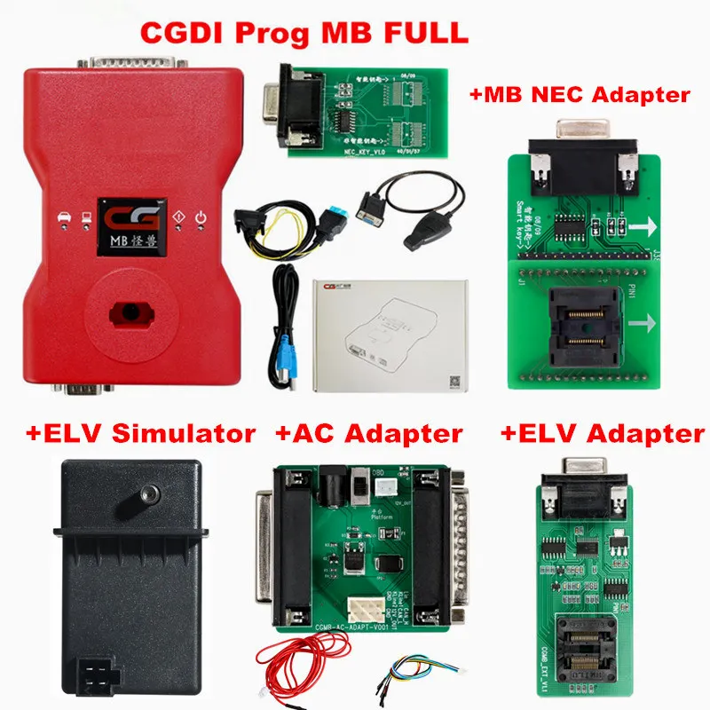 CG MB For Benz Original CGDI Prog Monster Support All Key Lost Fastest Add Key CGDI For Benz Auto Key Programmer Update Online - Цвет: ELV Simulator AC NEC