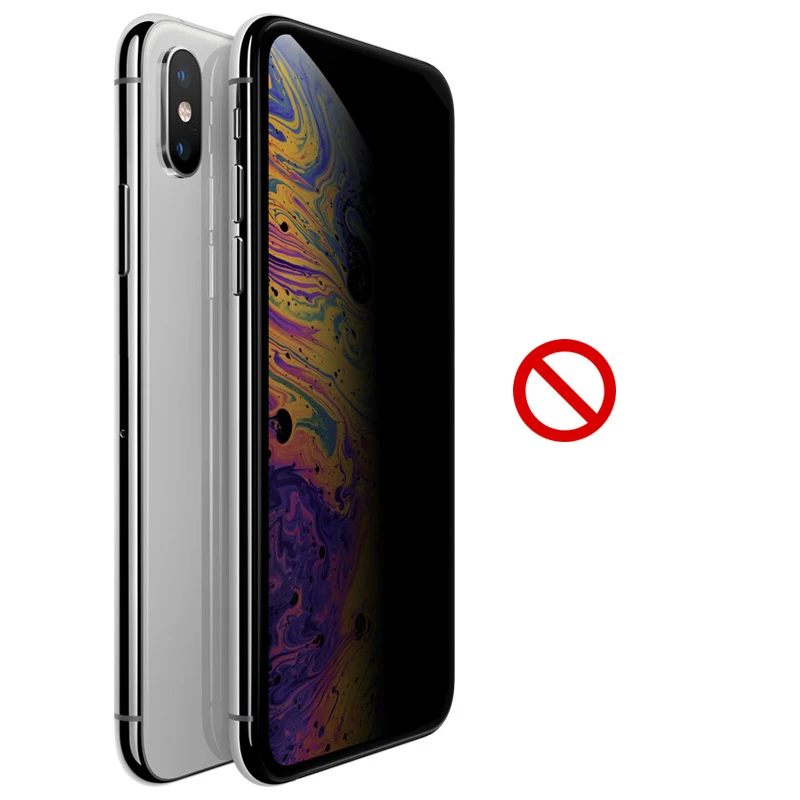 Privacy Tempered Glass For Apple iPhone XS Max XS XR X Glass Anti Spy