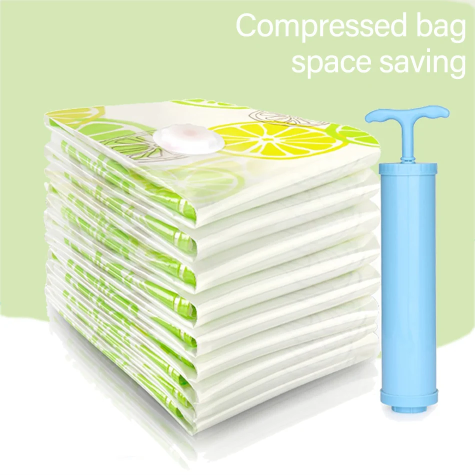 Quilt Clothing Vacuum Bags Closet Organizer Compression Storage Bag