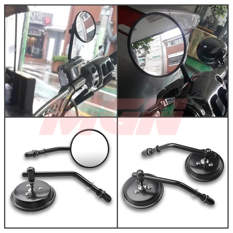 

Motorcycle Universal Rear View Side Mirrors For Harley Road King Touring XL883 Sportster 1200 XL1200C Fatboy Dyna Softail 8MM