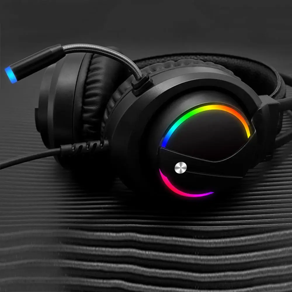 Gaming Headphones 7 1 Virtual Wired Headset 4D Stereo RGB Light Game Earphones with Microphone for Xbox One Computer PS4 Gamer