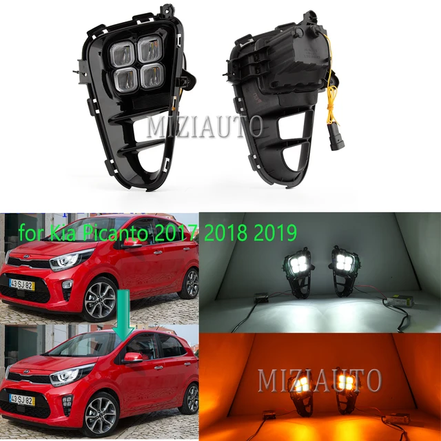 2 Sztuk Led Drl Reflektory Dla Kia Picanto 2017 2018 2019 2020 Światła Do Jazdy Dziennej Foglamp Zespół Światła Przeciwmgielnego Światło Do Jazdy Dziennej Sklep Online Tanie Tanio + Akcesoria