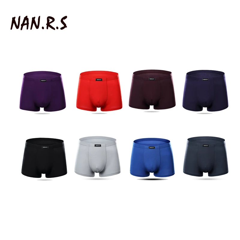 Summer Hot Sale Cool Soft Underpants Solid/Floral Classic Bamboo Comfortable Breathable Sexy Men Underwear Boxer Shorts