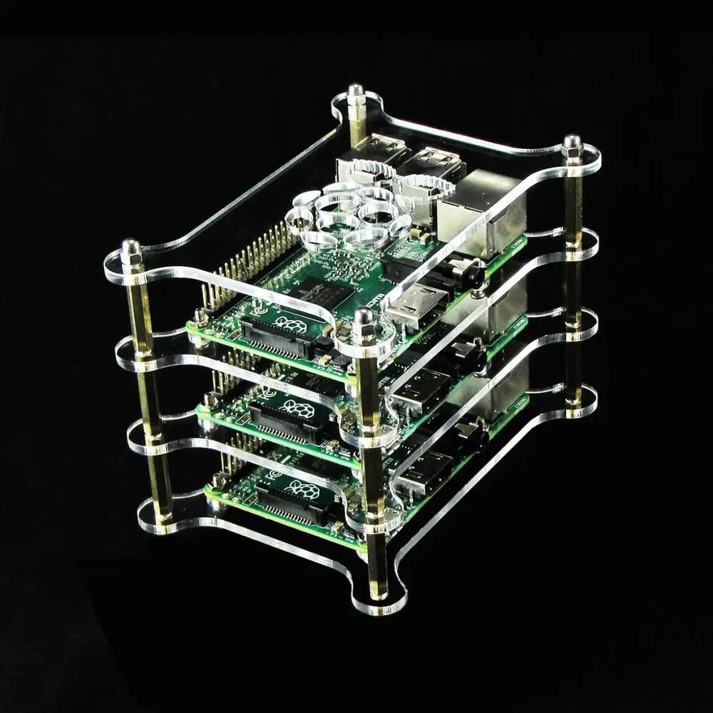 2/3/4/5 слои Raspberry PI 4 Чехол Коробка в заказе будет отправлена Модель B с мультислойным акрилом мульти-ломтик система матриц корпус распределительного шкафа крышка корпуса