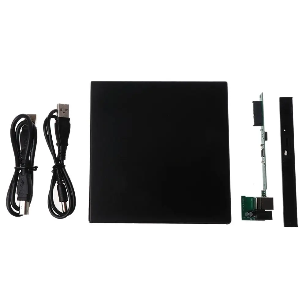  12.7MM USB2.0 External DVD/CD-ROM Case for Notebook PC Laptop Desktop Optical Disk Drive SATA to SA