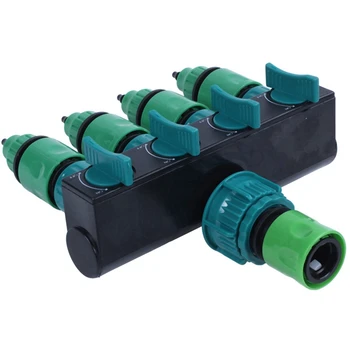 

Garden Irrigation 4-Way Tap Hose Splitter Garden Drip 4/7 Or 8/11 Hose Fittings Pipe Connector Irrigation Set 1 Set