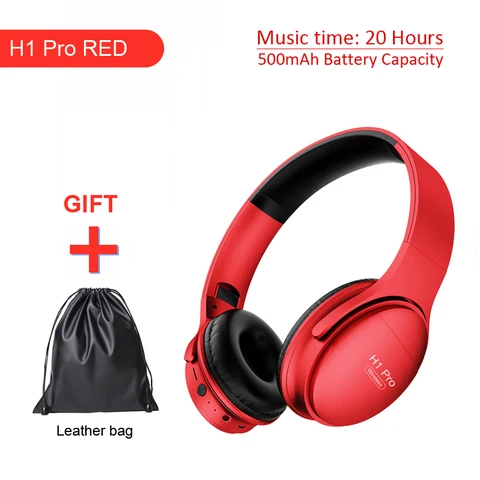 Pro Bluetooth-Compatible Headphones Wireless Eearphone with Mic Hands-free HIFI Stereo BT5.0 Over-Ear Headset support TF Card