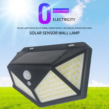 

1/2/4pcs 100 LED Solar Light Outdoor Solar Lamp Powered Sunlight Waterproof PIR Motion Sensor Street Light for Garden Decoration
