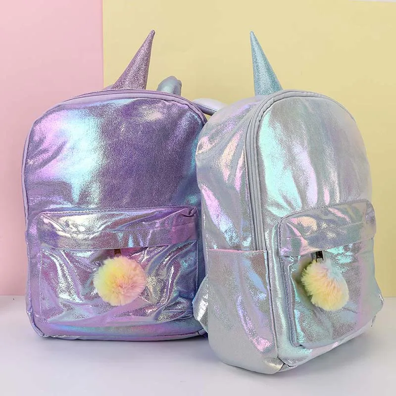 

1 PC Cute Laser Unicorn School Bags Girls Children Cartoon Primary Backpacks Book Capacity Bags Satchel Double Shoulder Backpack