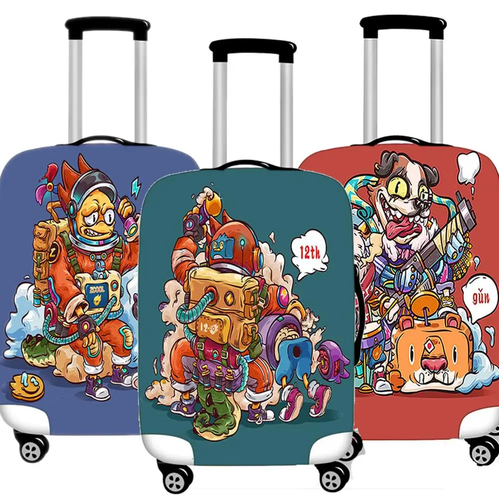 

Cute Sticker Luggage Cover Case Protective Thicken Elastic Suitcase Waterproof Dust Case Apply 18 - 32 Inche Travel Accessories