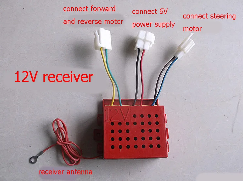 1 комплект 4CH 27MHZ беспроводной пульт дистанционного управления 6 V/12 V Приемник антенна для детей мотор-колеса электрический автомобиль езды на управлении