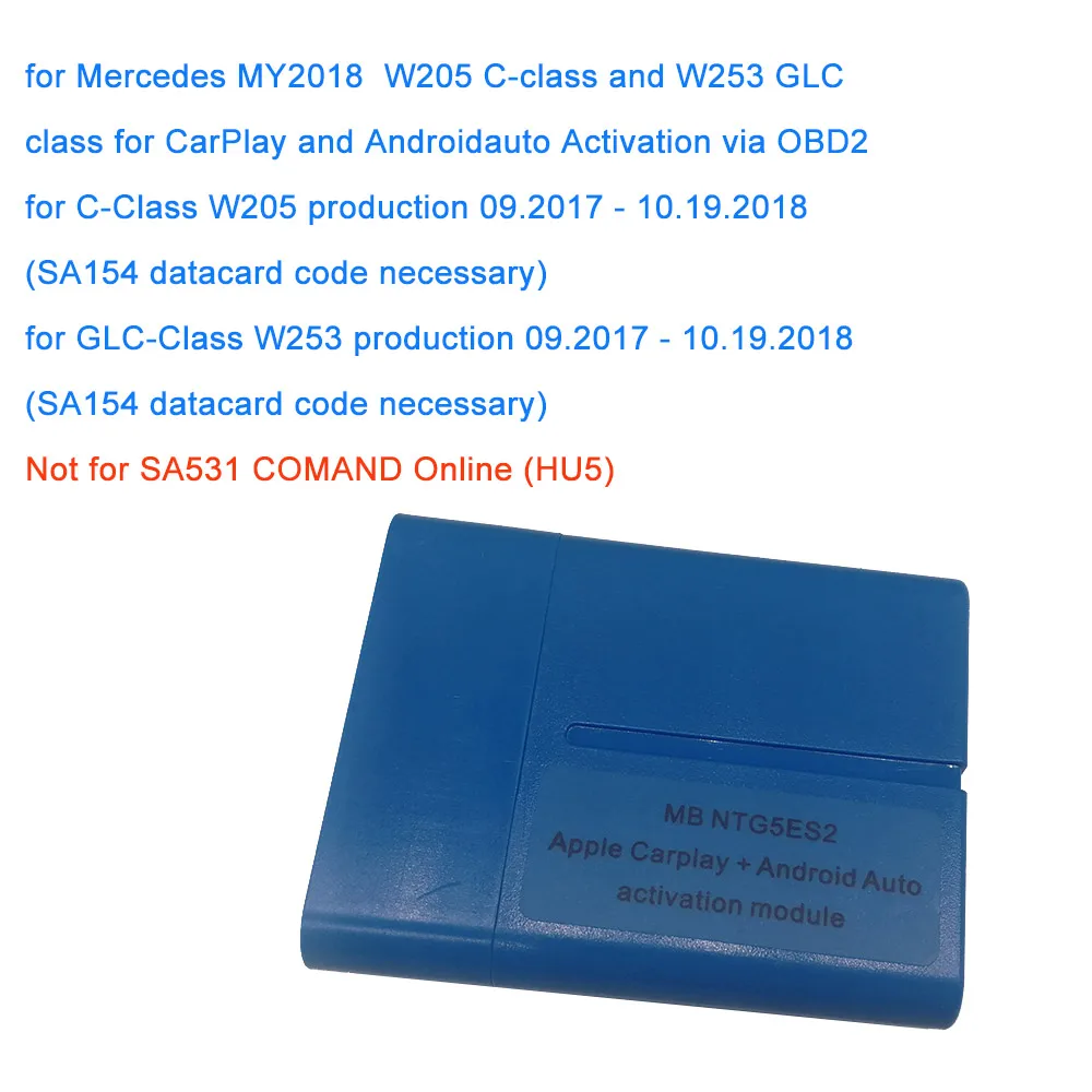 

For Mercedes benz NTG5 S2 For iphone Android CarPlay Activator OBD W205 C-Class/W253 GLC-Class Activation Tool Car Accessories
