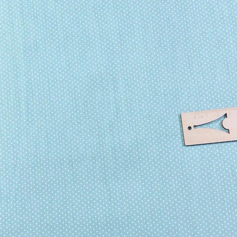 blue dots Хлопок пасторальный белый фиолетовый зеленый бежевый маленький цветок Цветочный Кролик горошек для детей кукла одежда платье Декор ручной работы ремесло - Цвет: blue dots