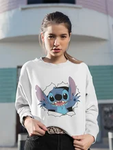 

Lilo and Stitch Sweat Pull Disney Grunge Oversize Jacket Sweatshirts Women 2022 French Spring and Autumn Pullover Fashion Hoodie