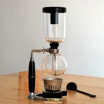

Hand Siphon Coffee Maker Pot Vacuum Coffee Brewer Siphon Durable Heat-Resistant Glass Coffee Machine Filter for Home Kitchen Use