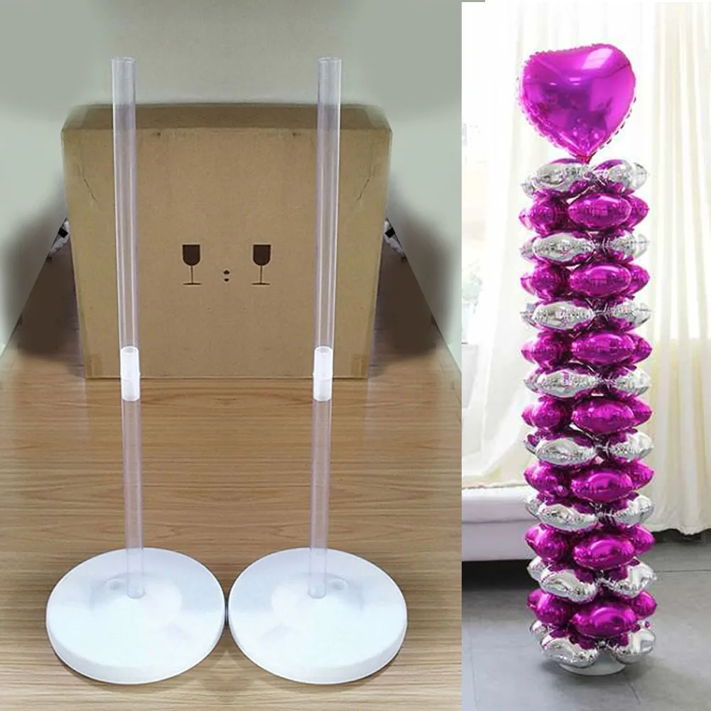  Balloon Column Stand Kits Arch Stand With Frame Base And Pole For Wedding Birthday Party Decorative
