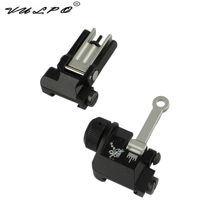 Liga de Zinco Vista de Ferro Traseira para Airsoft Vulpo Estilo Flip up Dobrável Frente Caça Kac 300 m 8 High Quality Esporte e Lazer