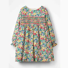 JOYINPARTY 2-7Years Baby Girl Fancy Dress For Autumn New Children's Girl's Long Sleeve Floral Print Beautiful Princess Dress