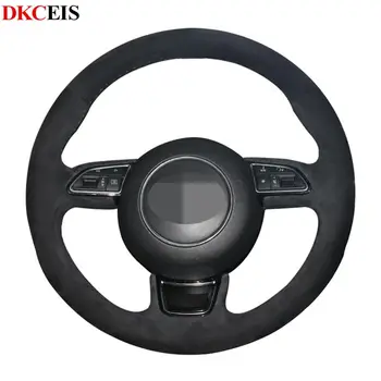 

DIY Black Soft Suede Car Steering Wheel Cover for Audi A3 8V A1 8X Sportback A4 B8 Avant A8 D4 A6 C7 A7 G8 A5 8T Q3 8U Q5