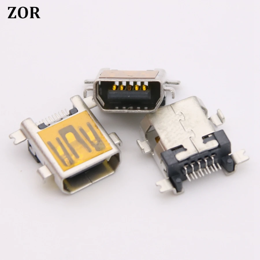 10 шт. мини Pin USB Гнездовой разъем с локацией peg 10Pin SMT Тип PCB паяльная вилка для
