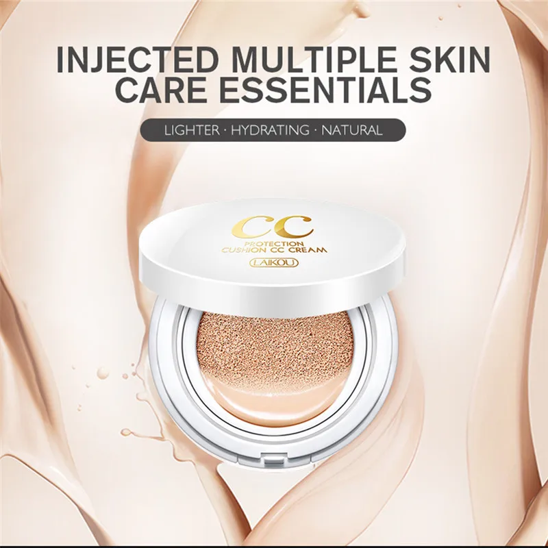 

LAIKOU Air Cushion Isolation CC Cream Korean Cosmetic Moisturizer Make Up Oil Control Hyaluronic Acid Whitening BB Makeup