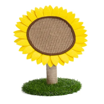 

Cat Scratching Toy Scratcher Sunflower Design Kitten Scratch Board Furniture Sisal Cat Tree Grass Durable Scratching Post