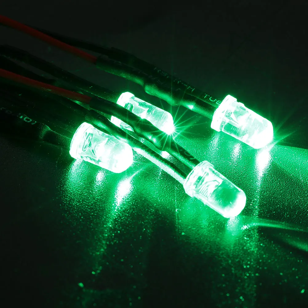 Green Прочный светящийся DIY 5 мм осветительный прибор индикатор поворота светодиодный фонарь Гибкая лампа 10 шт. украшение для дома автомобиля - Цвет: Green