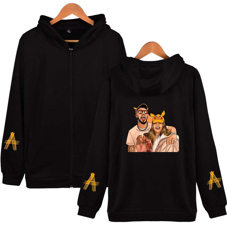 Толстовка на молнии Anuel AA толстовка в стиле хип-хоп с капюшоном пуловер для мужчин