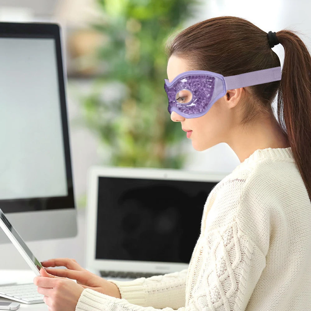 Cooling Eye Mask, Pads, Gel Mask For Eyes, Migraine, Puffy Dry Eyes And