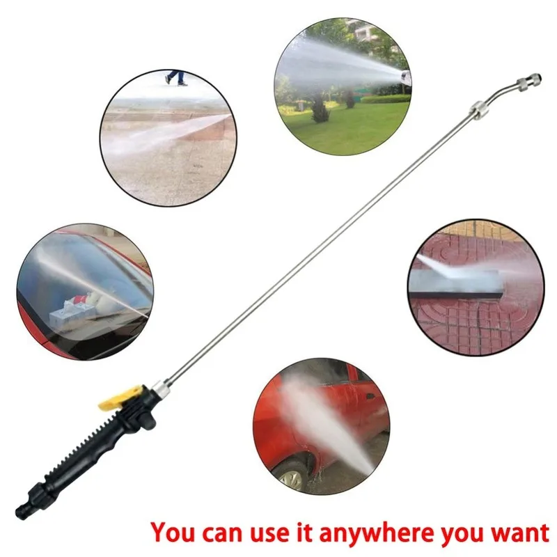 High Pressure Washing Spray Gun Long Tube Wet Blasting Washer Sandblasting Device Kit Home Car Room Garden Window Cleaning Tool