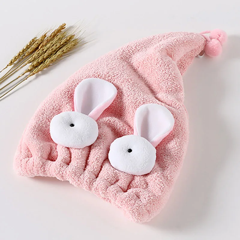 Hair Drying Towels Women Towels Bathroom Towel Bath Hat Quick drying Super Absorbent Thicker Microfiber Hair 5