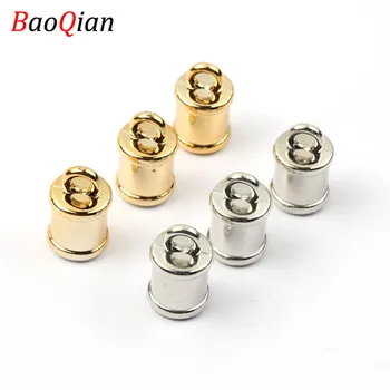 

20PCS 14x22MM Silver Plated/Gold Crimp End Cap For DIY Tassel Line Compression End Cap Handmade Jewelry Accessories Beaded Cap