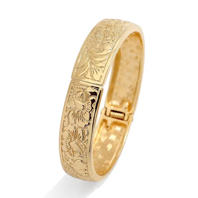 SophiaXuan Big Gold Bangles for Women Female Luxury Brand Statement Jewelry Bangle Bracelet Vintage Metal Wedding Party 2021 New 60mm