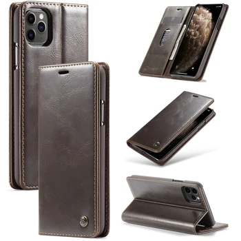 

Luxury Business Case For iphone 11 Vintage Leather Wallet Case Cover For iphone XS Max XR X XS 6 7 8 Plus Flip Magnetic Case