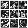 12 Pieces Christmas Stencils Template Reusable Plastic Craft for Art Drawing Pai B95C ► Photo 2/6