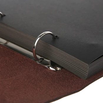 

DIY Vintage Artificial Leather Pocket Photo Album Anniversary Gift Scrapbook M0XD