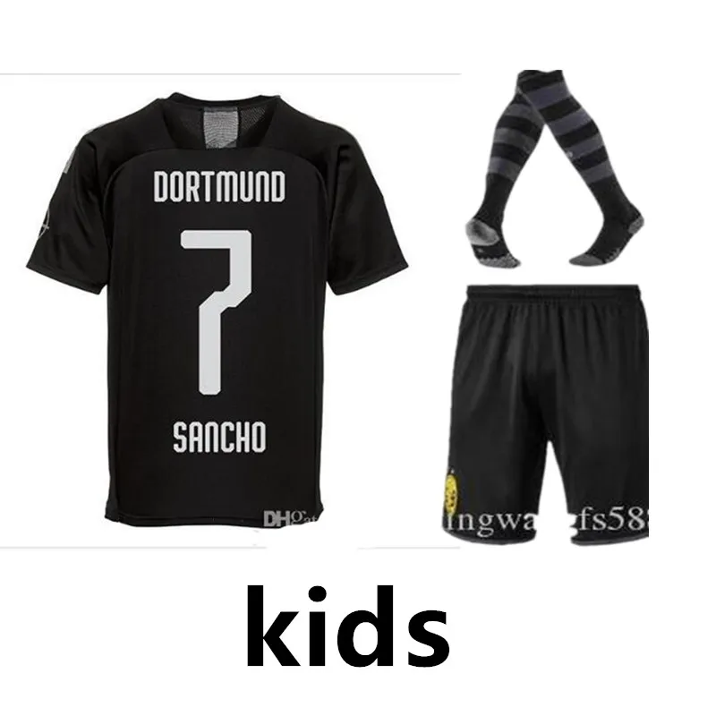 19/20 Dortmund Soccer Jersey PHILIPP GOTZE REUS PULISIC WITSEL children Jersey 19 20 kids kit Dortmundl shirt - Цвет: kids