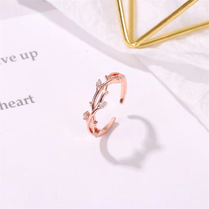 Hazem zircon flower rings for women jewelry Punk Couple  rings fingers slytherin steam anillo on geometry tree ring wholesale